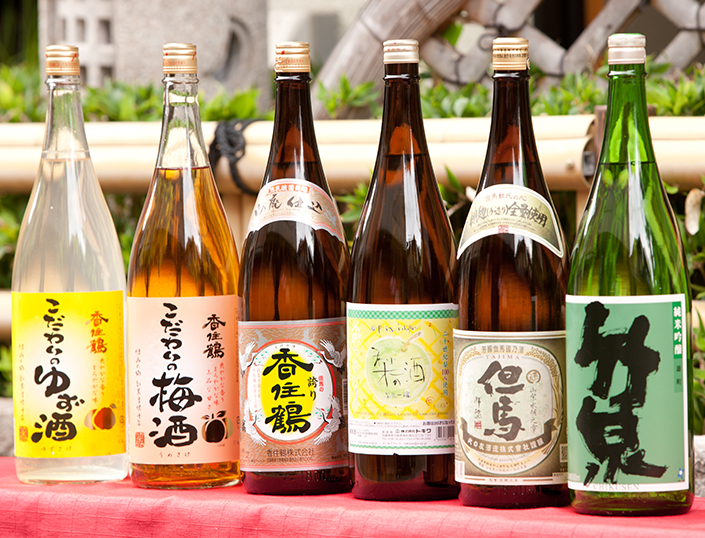 Locally brewed Tajima Sake