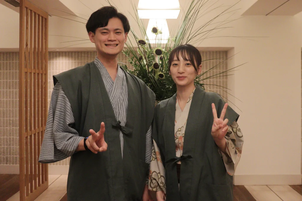 マタニティ旅行で城崎温泉の泉翠に宿泊されたご夫婦