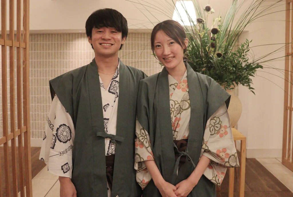 婚約記念の旅行で城崎温泉 泉翠に宿泊されたカップル
